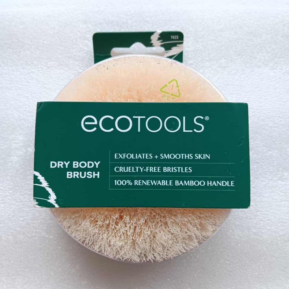 New Ecotools Dry Body Brush Bamboo Handle Synthetic Bristles Eco-Friendly Vegan